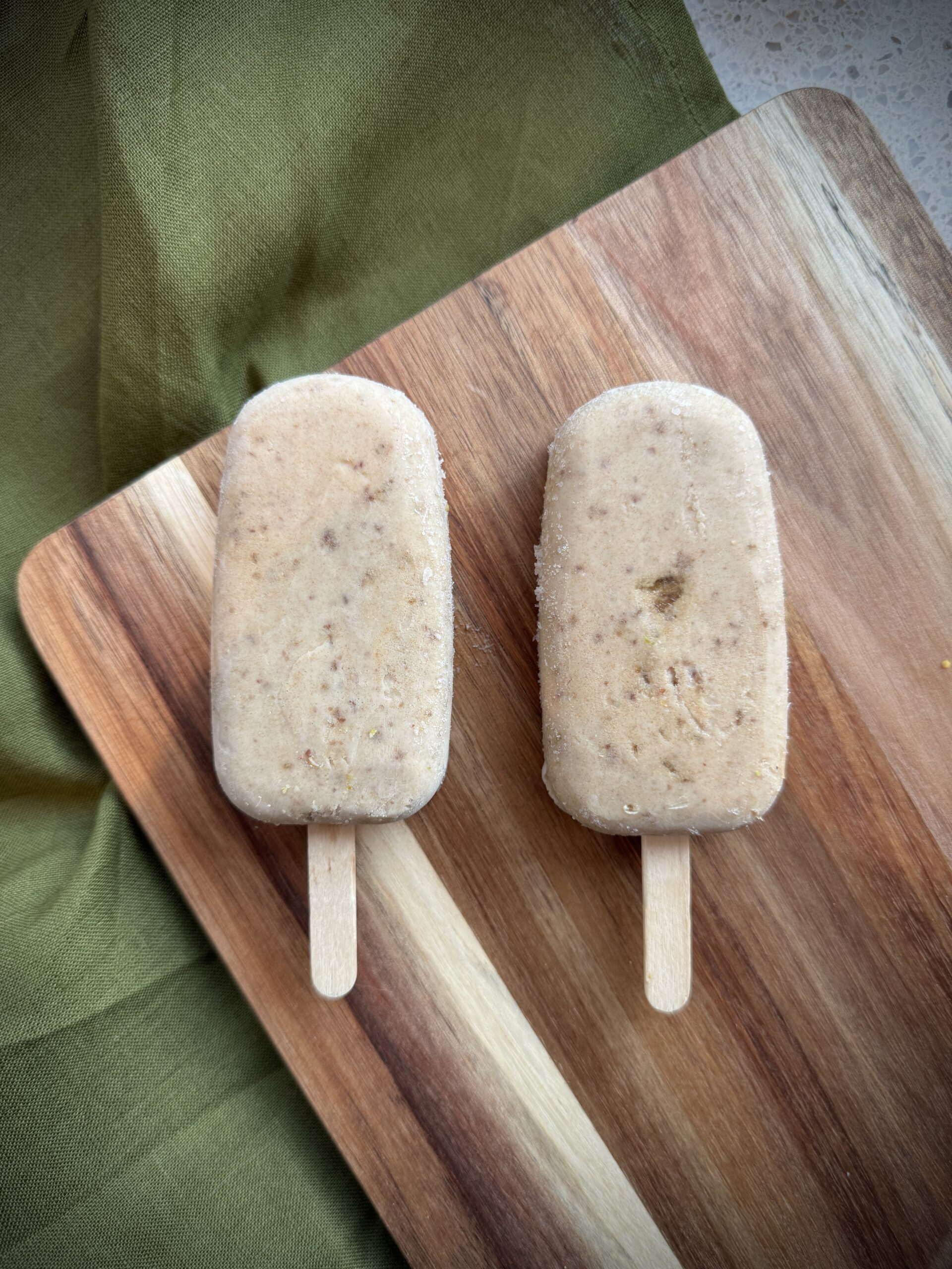 Salted Caramel Creamsicles made with coconut milk and Medjool dates