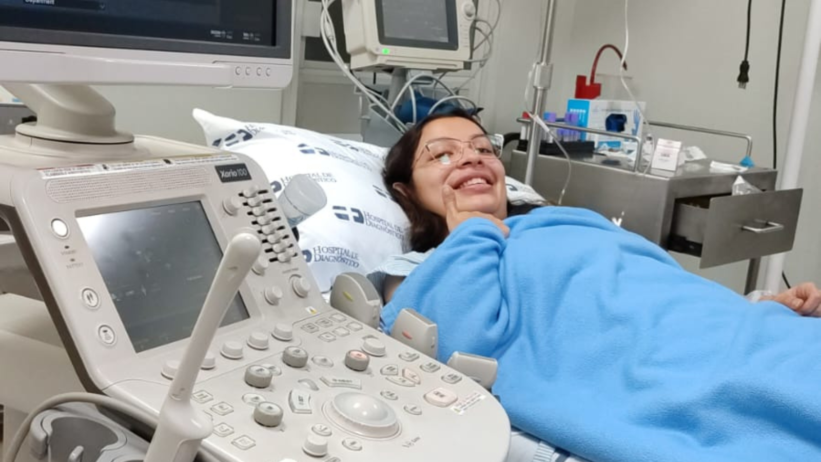 Alessandra undergoing medical testing while searching for answers about her symptoms