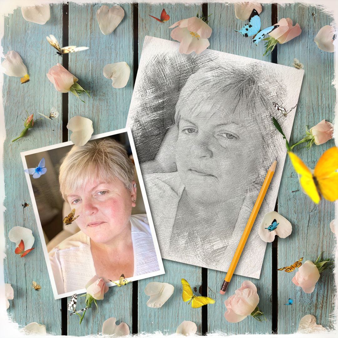 Artistic portrait of Maria reflecting her creativity while living with lupus